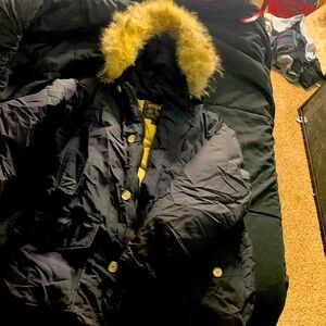 Woolrich John Rich & Bris Real Fur Jacket with Multiple Pockets